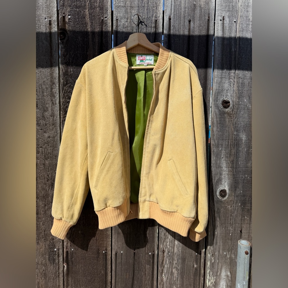LEVIS VINTAGE CLOTHING LVC LOOSE SUEDE BOMBER JACKET FALL LEAF ORANGE M NWT